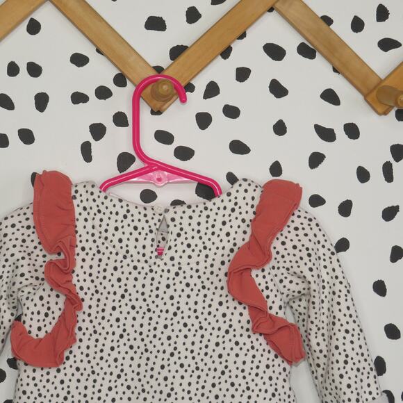 Starting Out Polka Dot Ruffle Detail Baby Long Sleeve Top - Picture 4 of 7